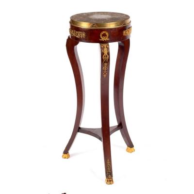 Appraisal: A Louis XVI style jardini re stand with marble top