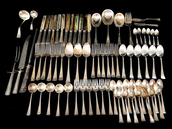 Appraisal: STERLING SILVER Flatware partial service Dominick Halff seventy-five pieces design