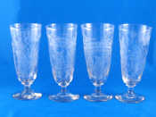 Appraisal: A pair of German ale glasses etched with hops barley