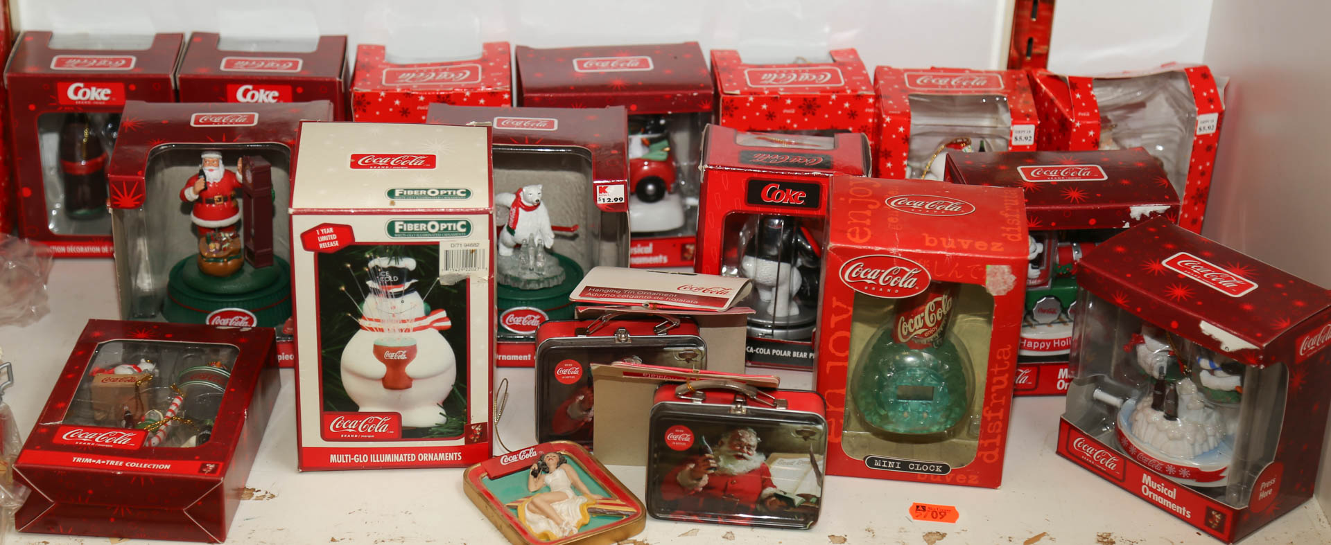 Appraisal: Shelf lot of Coca-Cola ornaments Undernumber