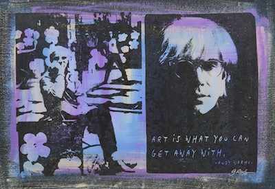 Appraisal: Gail Rodgers American Contemporary Warhol Unique variation silkscreen on canvas