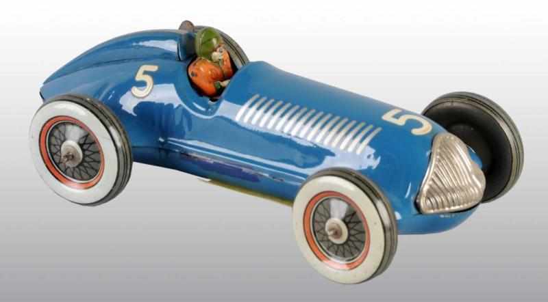 Appraisal: Tin Ingap Race Car Wind-Up Toy Description Italian Pre-war Working