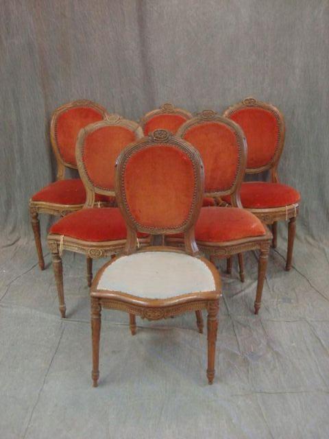 Appraisal: Louis XVI Chairs Probably of the period and in as