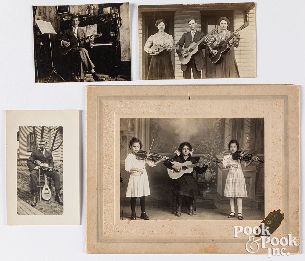 Appraisal: Four music photographs Four music photographs to include a photo