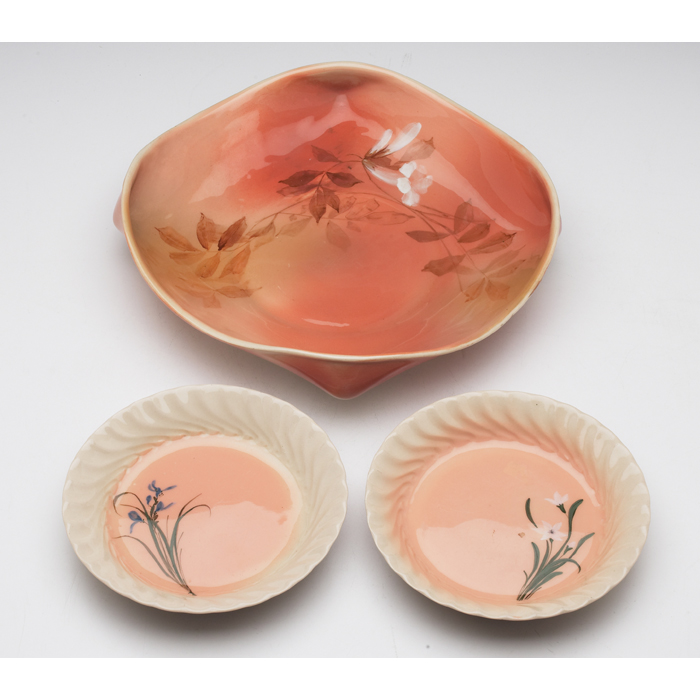 Appraisal: Rookwood plates two early form in a cameo glaze with