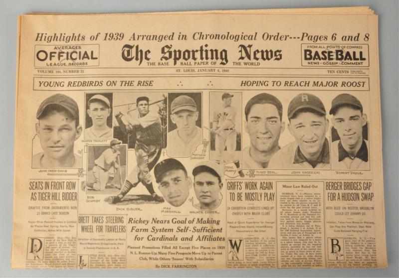 Appraisal: Lot of The Sporting News Newspapers Description Complete run from