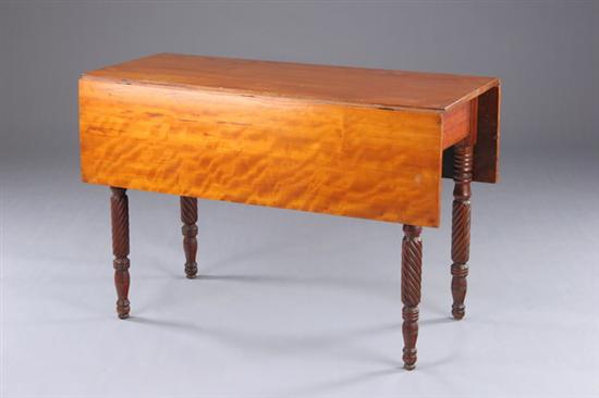 Appraisal: EMPIRE DROP-LEAF DINING TABLE th century mahogany Rectangular top with