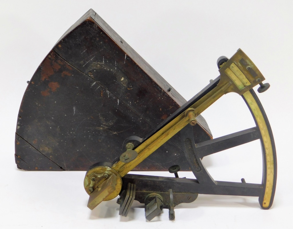 Appraisal: C FRANCIS M MOORE IRISH BRASS T FRAME SEXTANT Ireland