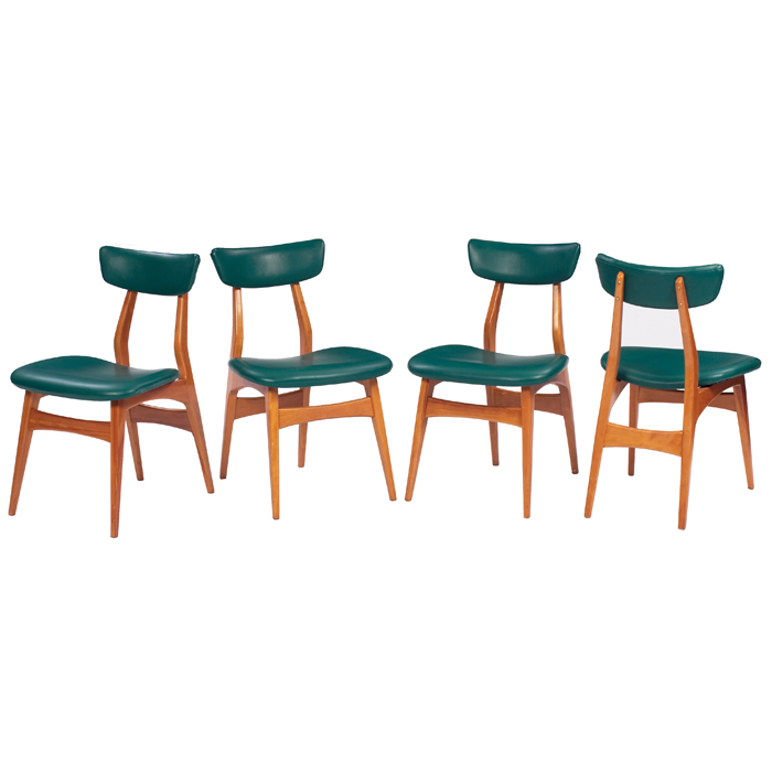 Appraisal: George Nelson dining chairs by Herman Miller four s birch