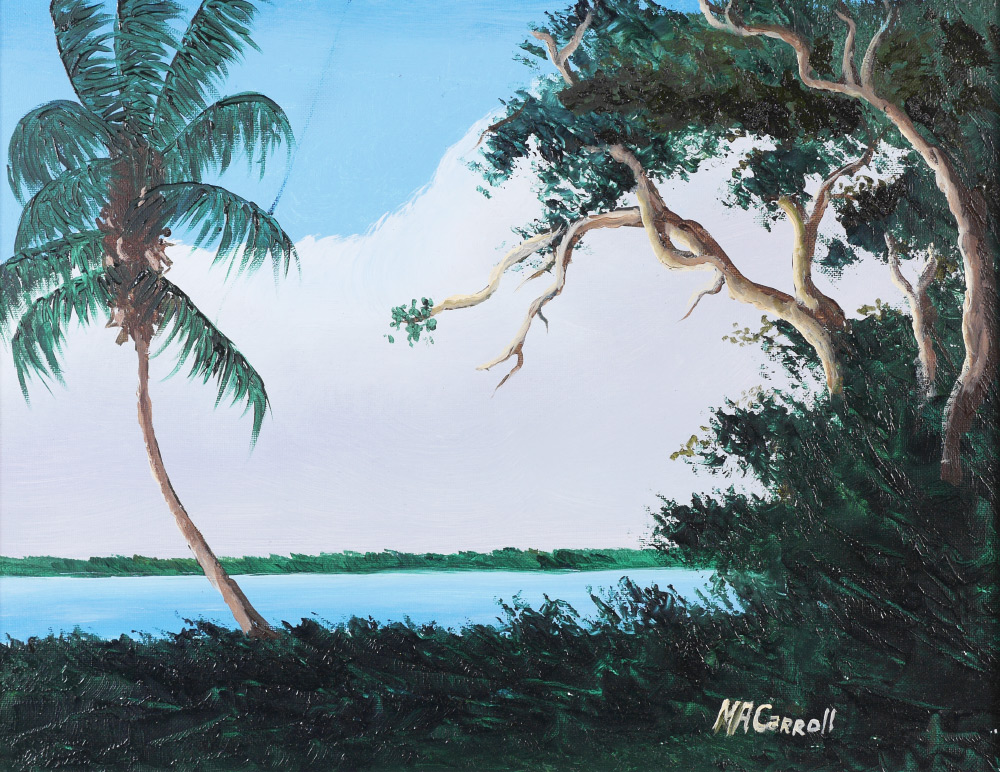 Appraisal: CARROLL Mary Ann American th Century Florida Highwaymen tranquil Indian