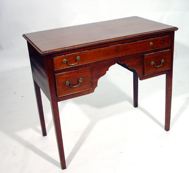 Appraisal: Georgian mahogany hall table fitted a long drawer above two