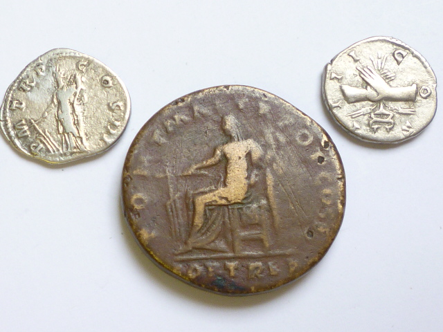 Appraisal: DENARIUS OF HADRIAN Fortuna on reverse good fine together with