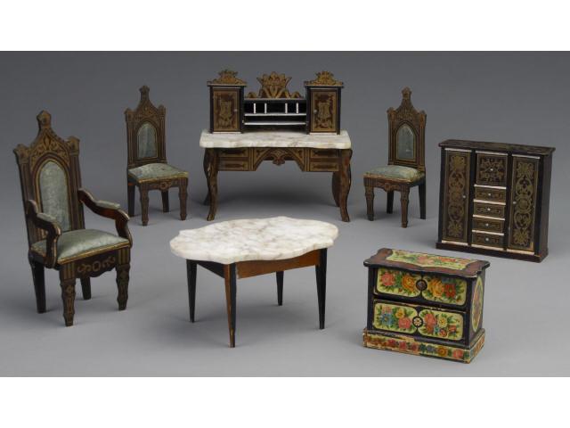 Appraisal: Seven Pieces of Waltershausen Furniture MN An assortment of Biedermeier