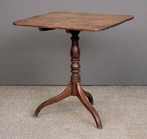 Appraisal: A late Georgian oak rectangular tripod table ins x ins