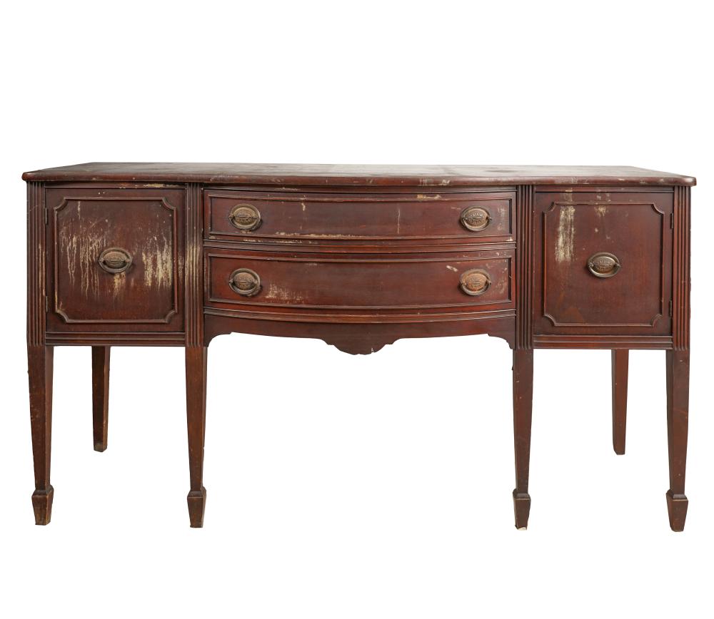 Appraisal: GEORGIAN-STYLE MAHOGANY SIDEBOARDhaving two drawers and two doors inches wide