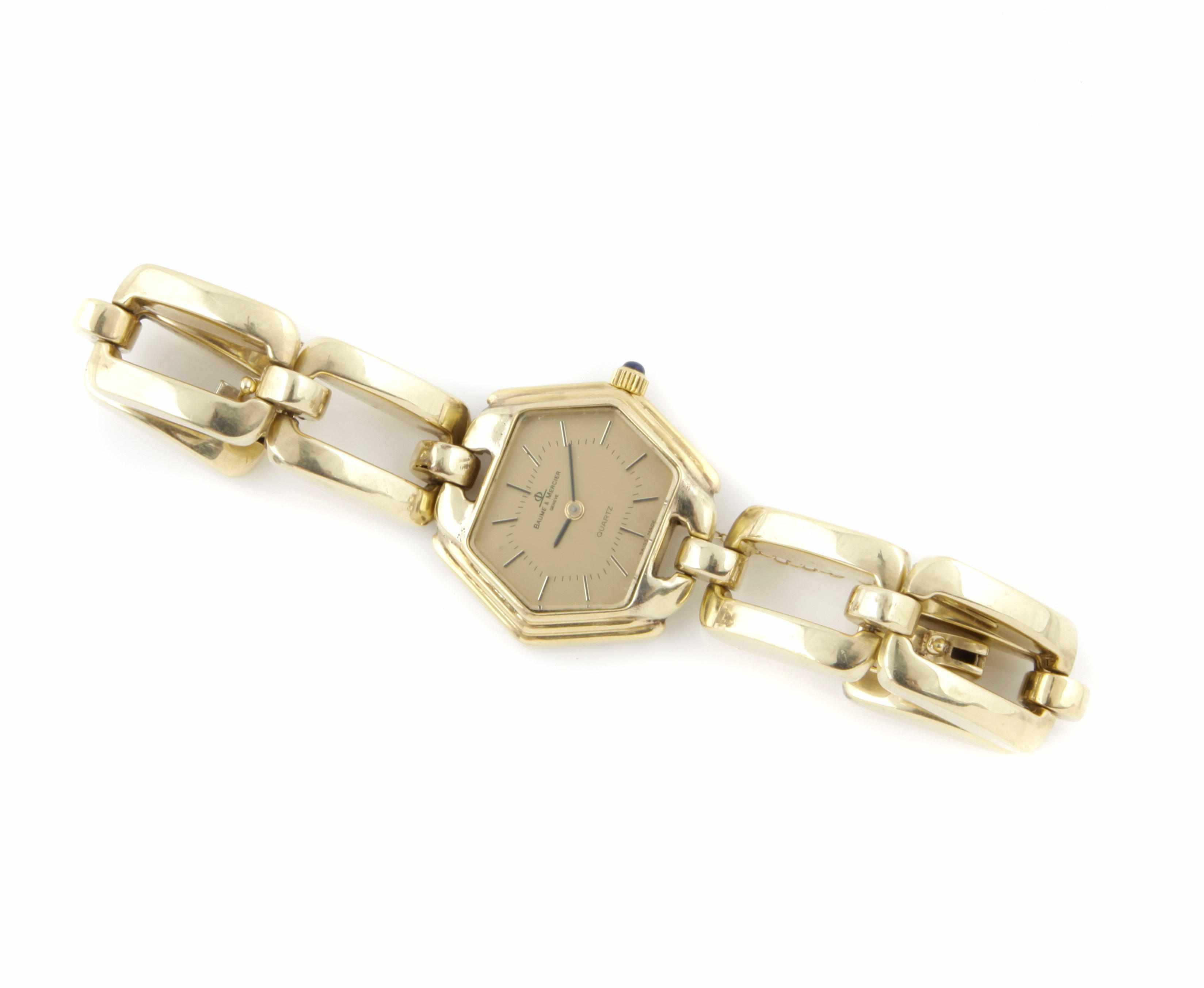 Appraisal: A ladies gold bracelet watch with later added k gold