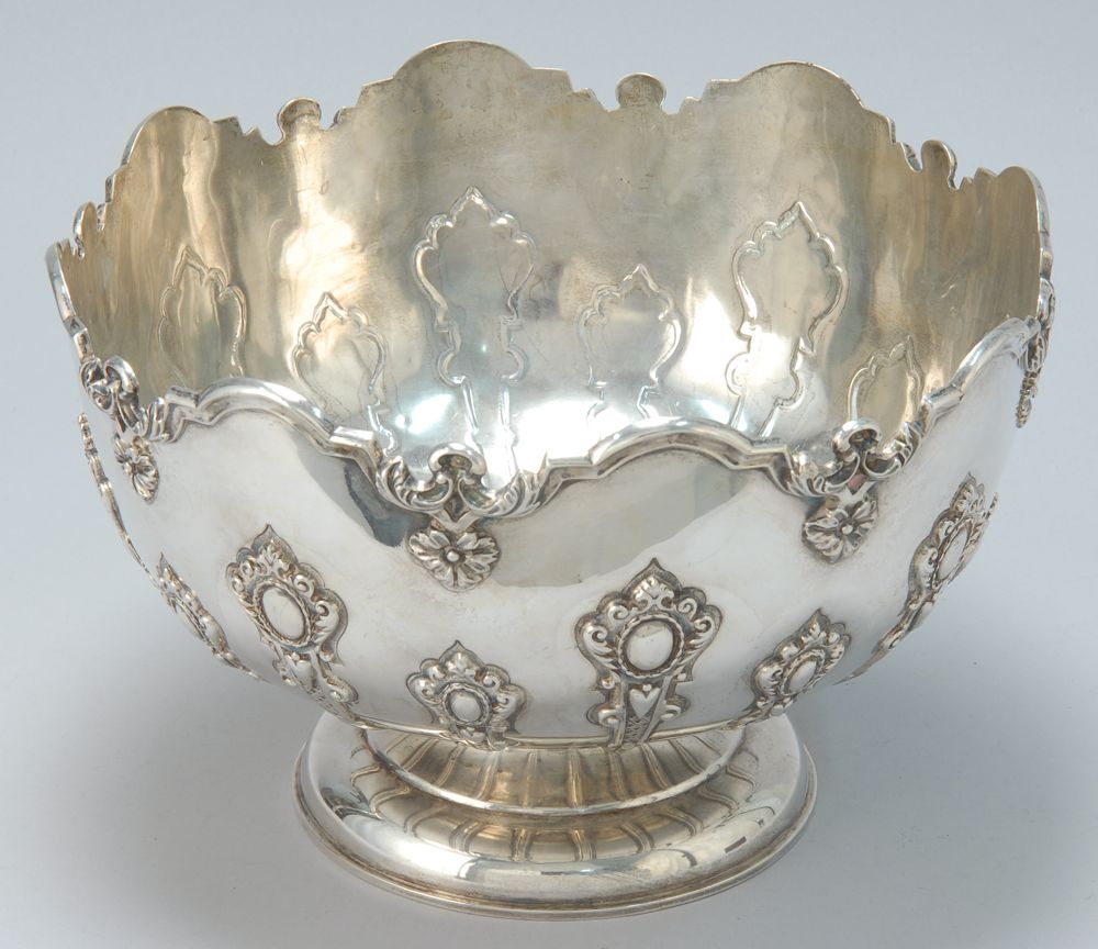 Appraisal: SCOTTISH SILVER PUNCH BOWL Hallmarks for Edinburgh - Raised scepter