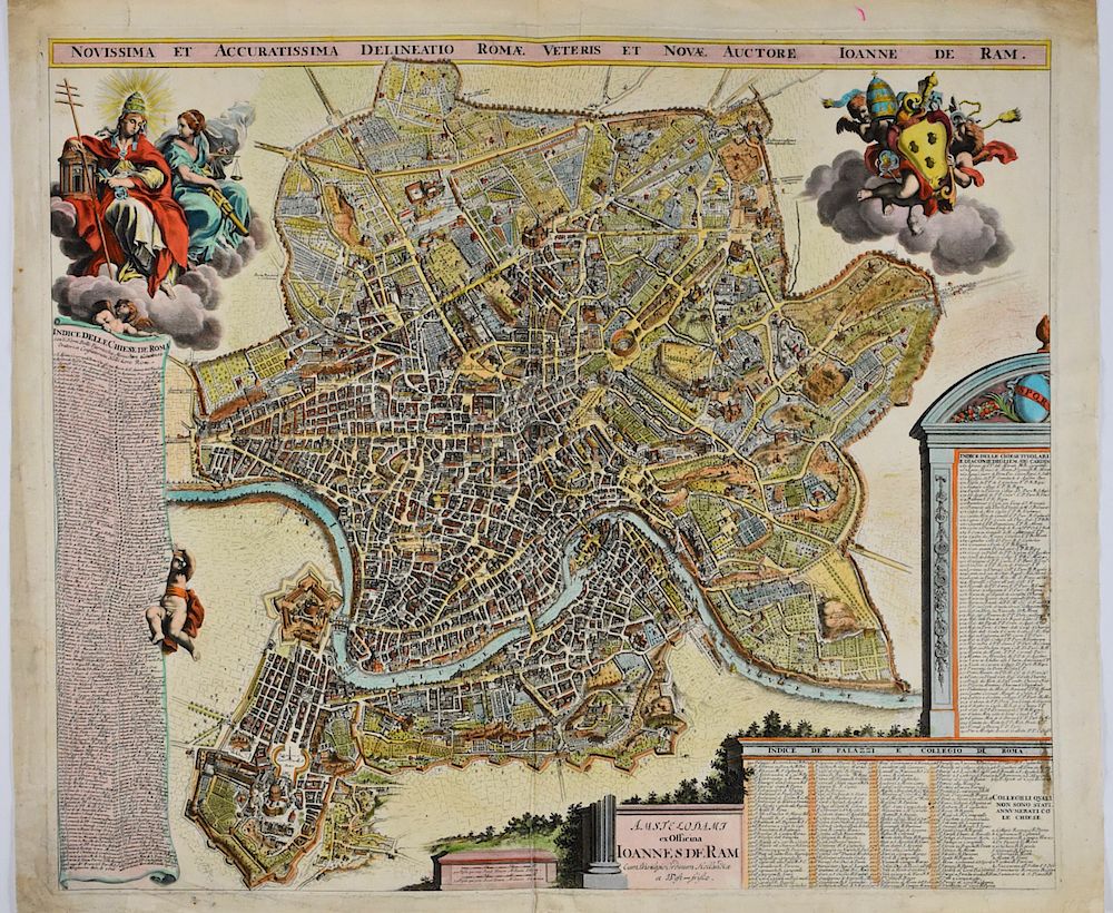 Appraisal: Joannes de Ram Map of Rome Joannes de Ram -