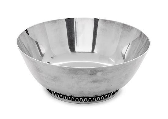 Appraisal: A Danish Silver Bowl Sigvard Bernadotte for Georg Jenson Copenhagen