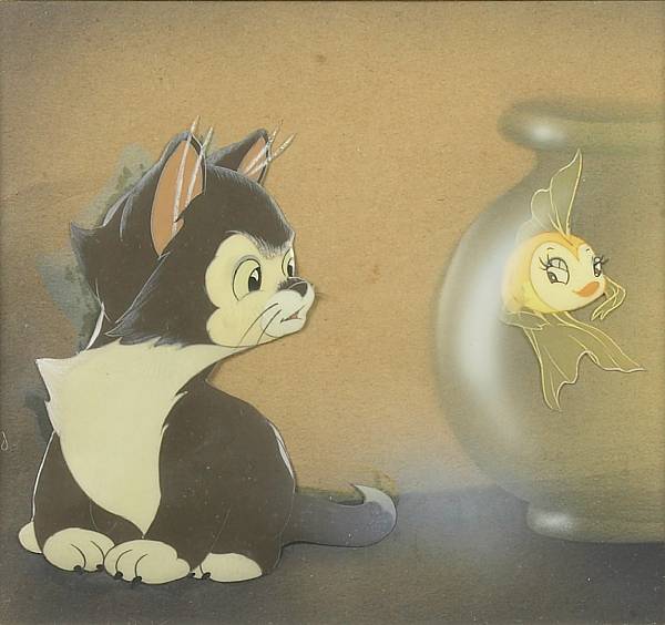 Appraisal: A Walt Disney celluloid from Pinocchio gouache on celluloid the