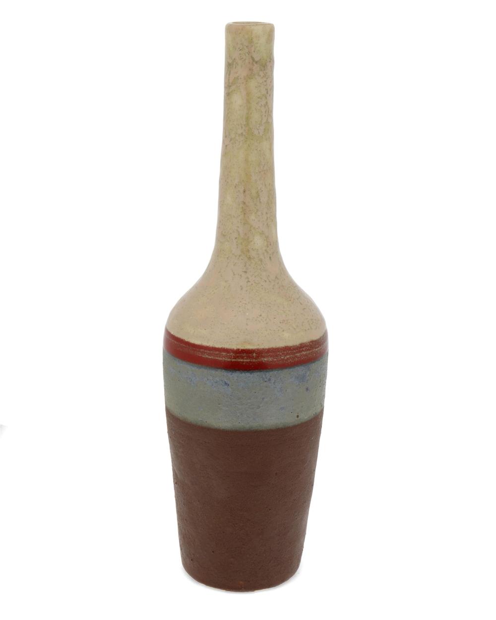 Appraisal: Bruno Gambone - Italian Vase circa Glazed stoneware Signed in