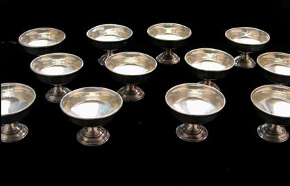 Appraisal: Set of twelve sterling sherbert cups H in Dia in