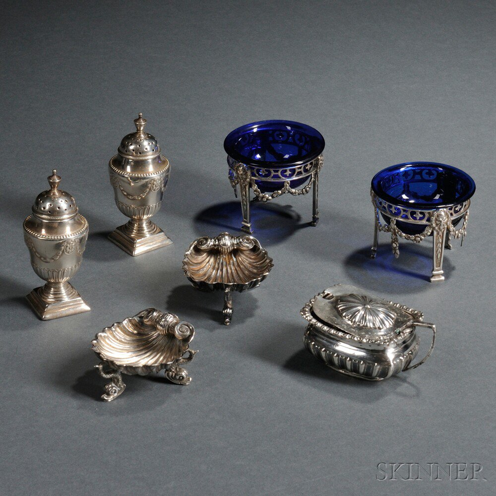 Appraisal: Seven Pieces of Victorian Sterling Silver Hollowware six London a