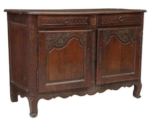 Appraisal: French Provincial Louis XV period oak sideboard th c fitted