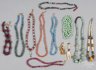 Appraisal: Group of eleven beaded necklaces of Chinese Native American and