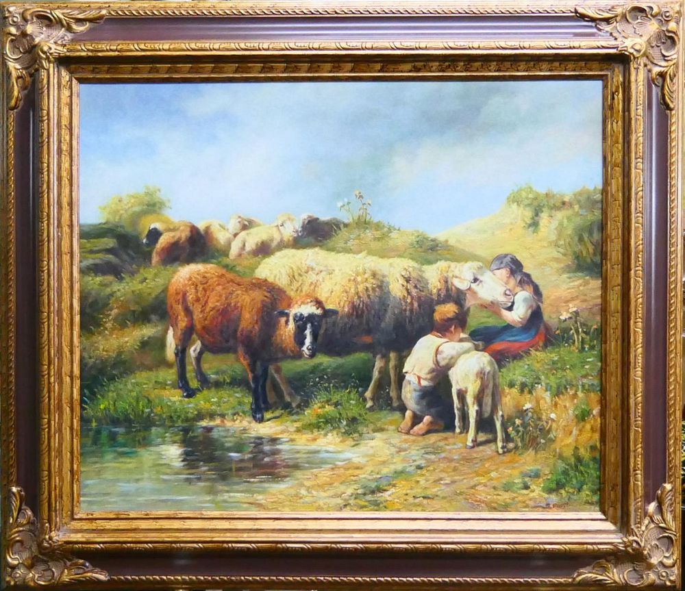 Appraisal: SCOTT MOORE USA B OIL SHEPHERD'S CHILDREN Scott Moore AMERICAN