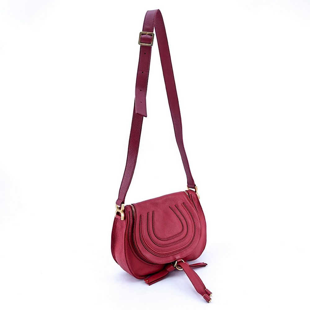 Appraisal: Chloe Grained Brique Leather Marcie Hobo Chloe Grained Brique Leather