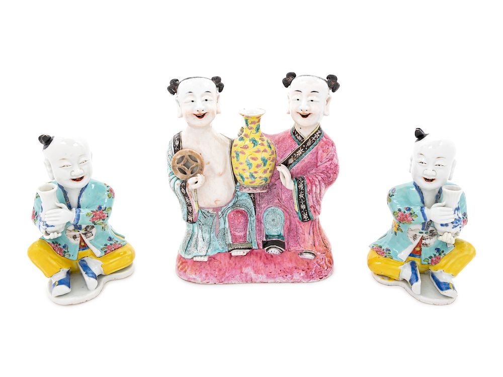 Appraisal: A Group of Chinese Export Porcelain Famille Rose 'Boy' Figures