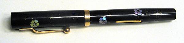 Appraisal: PILOT Lacquer Maki-e Shoetsu Fountain Pen This black lacquer fountain