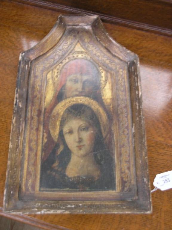 Appraisal: An Italian icon painted with the madonna and christ in