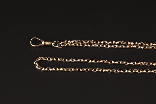 Appraisal: A YELLOW PRECIOUS METAL LONG CHAIN composed of belcher links