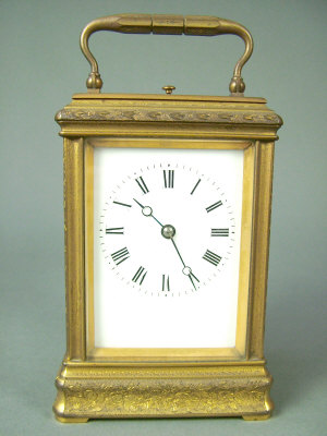 Appraisal: A th century four glass carriage clock the gilt brass