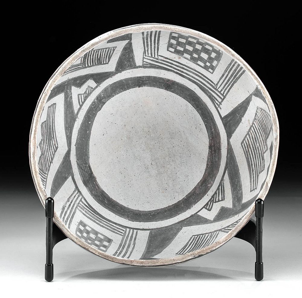 Appraisal: Prehistoric Anasazi Black-on-White Pottery Bowl Southwestern USA Colorado Anasazi Ancestral