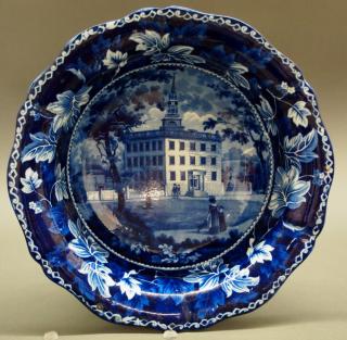 Appraisal: Lawrence Mansion Boston Historical bowl A th century Historical Blue