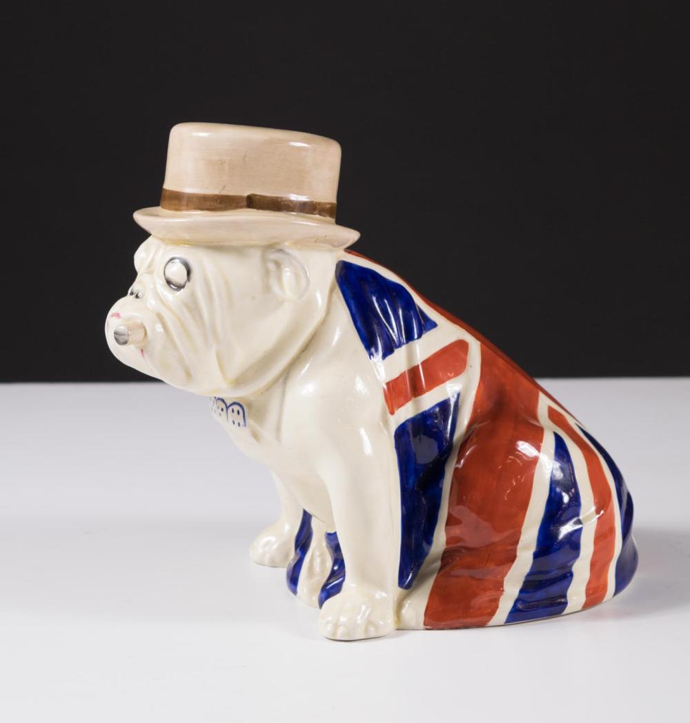 Appraisal: ROYAL DOULTON PORCELAIN FIGURE Union Jack Bulldog with Derby Height