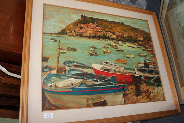 Appraisal: BRUCE BOMBERGER AMERICAN - Porto Ercole harbour signed lower right