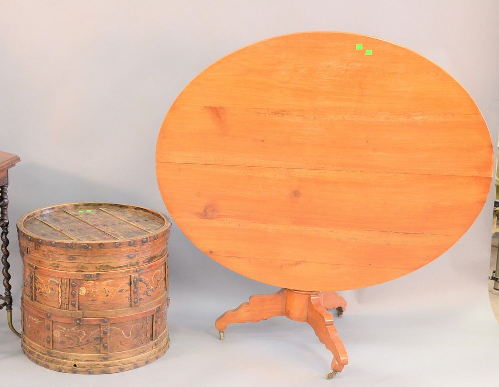 Appraisal: Two piece lot to include maple tip table along with