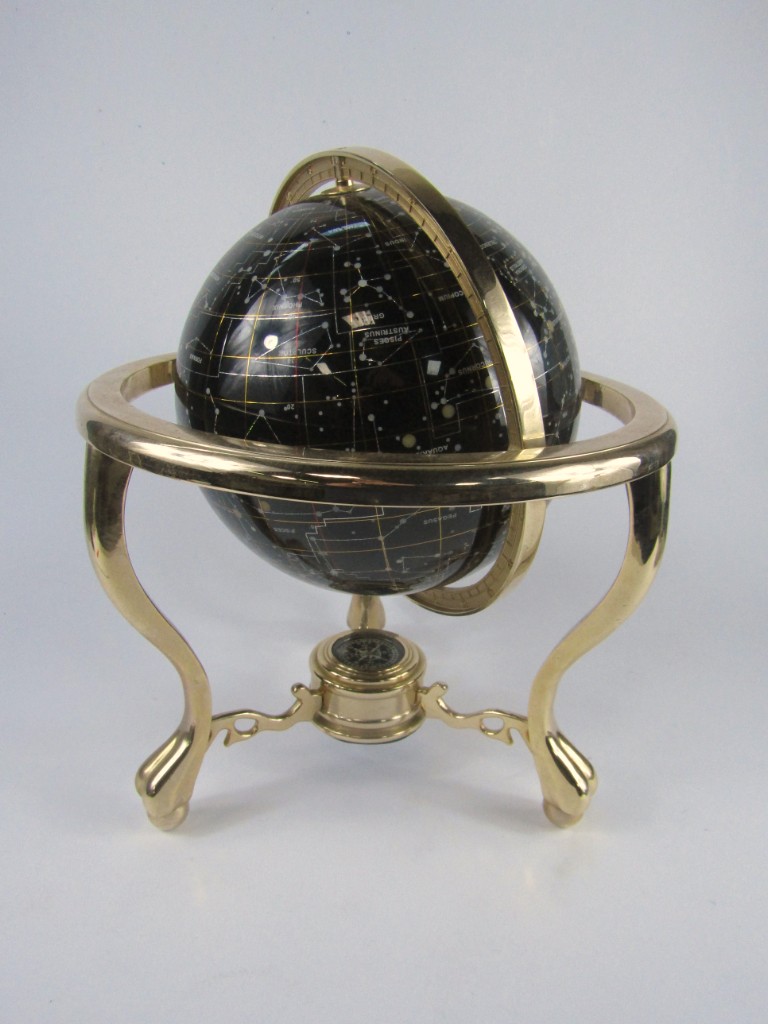 Appraisal: A Nightsky argonite astronomical globe with mother of pearl inlay