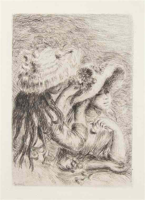 Appraisal: Pierre-Auguste Renoir French - Le Chapeau Epingle third plate etching