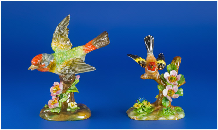 Appraisal: Two Crown Staffordshire Figures of Birds Designed and modelled by