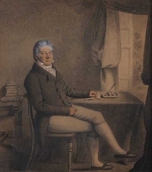 Appraisal: Attributed to Henry Edridge British - A portrait of W