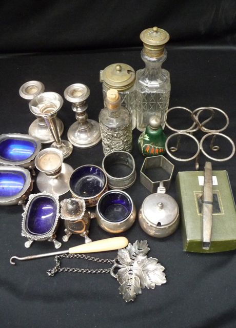 Appraisal: A quantity of th century and later sterling silver cruets