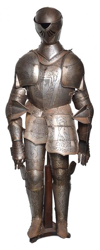 Appraisal: A SUIT OF ARMOUR IN THE TH CENTURY STYLE POSSIBLY