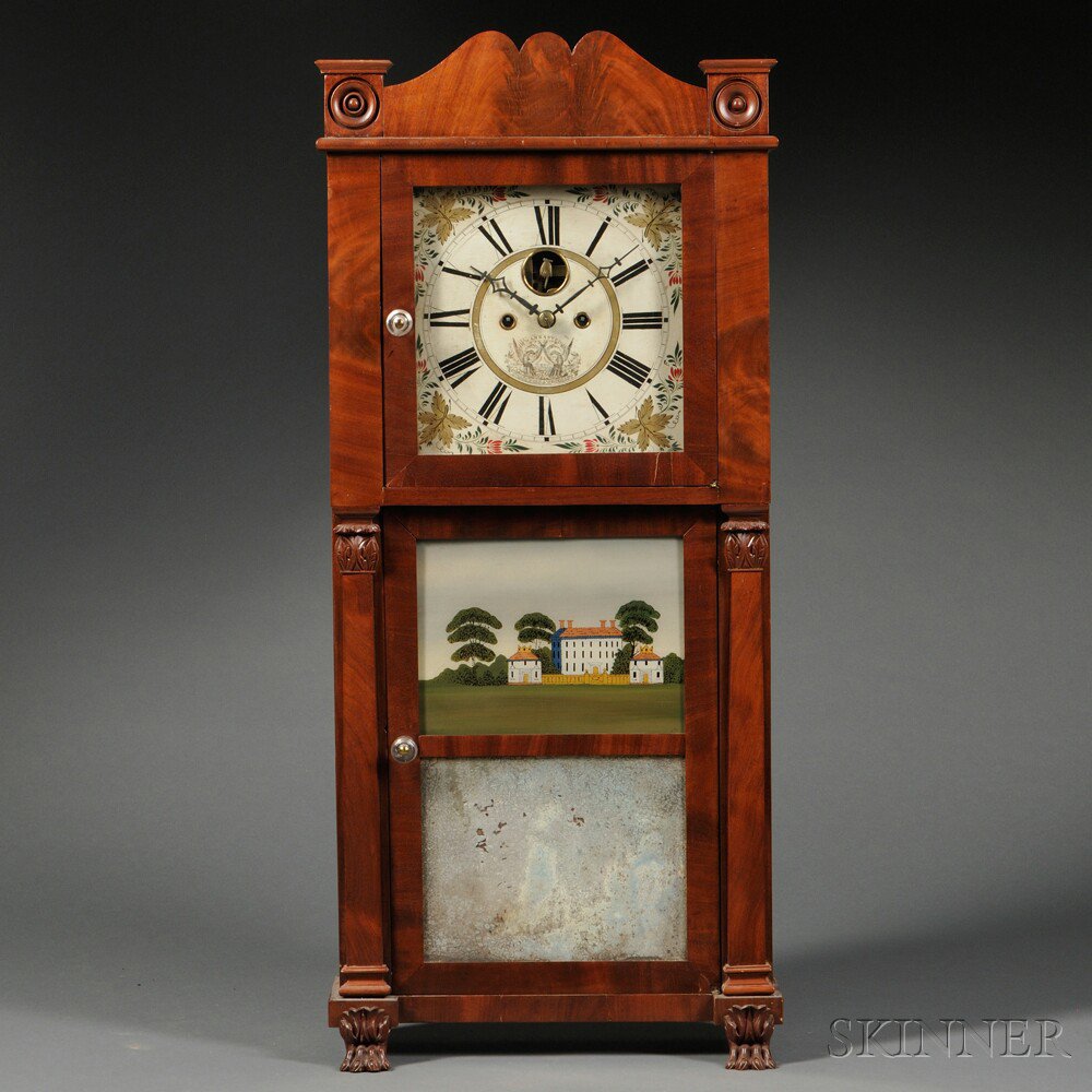 Appraisal: Hotchkiss and Benedict Triple-decker Clock Auburn New York c -