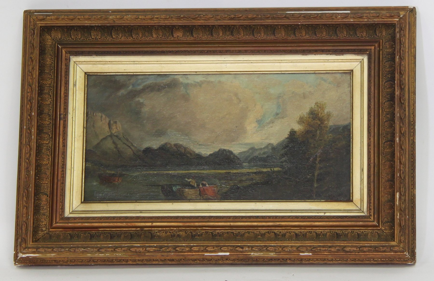 Appraisal: th Century English School Loch Landscape oil on canvas cm