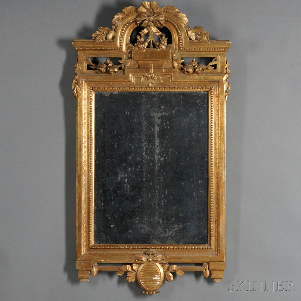 Appraisal: Neoclassical-style Giltwood Mirror probably Italy late th th century the